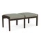 Lesro Lenox Wood 2 Seat Bench Wood Frame, Mocha, OH Eucalyptus Upholstery LW2001 - alternate 2